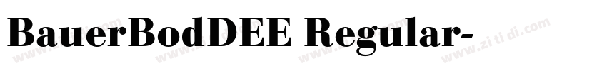 BauerBodDEE Regular字体转换